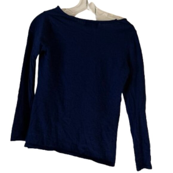 Cynthia Rowley Royal Blue 100% Wool Cowlneck Sweater - Medium - Picture 3 of 4